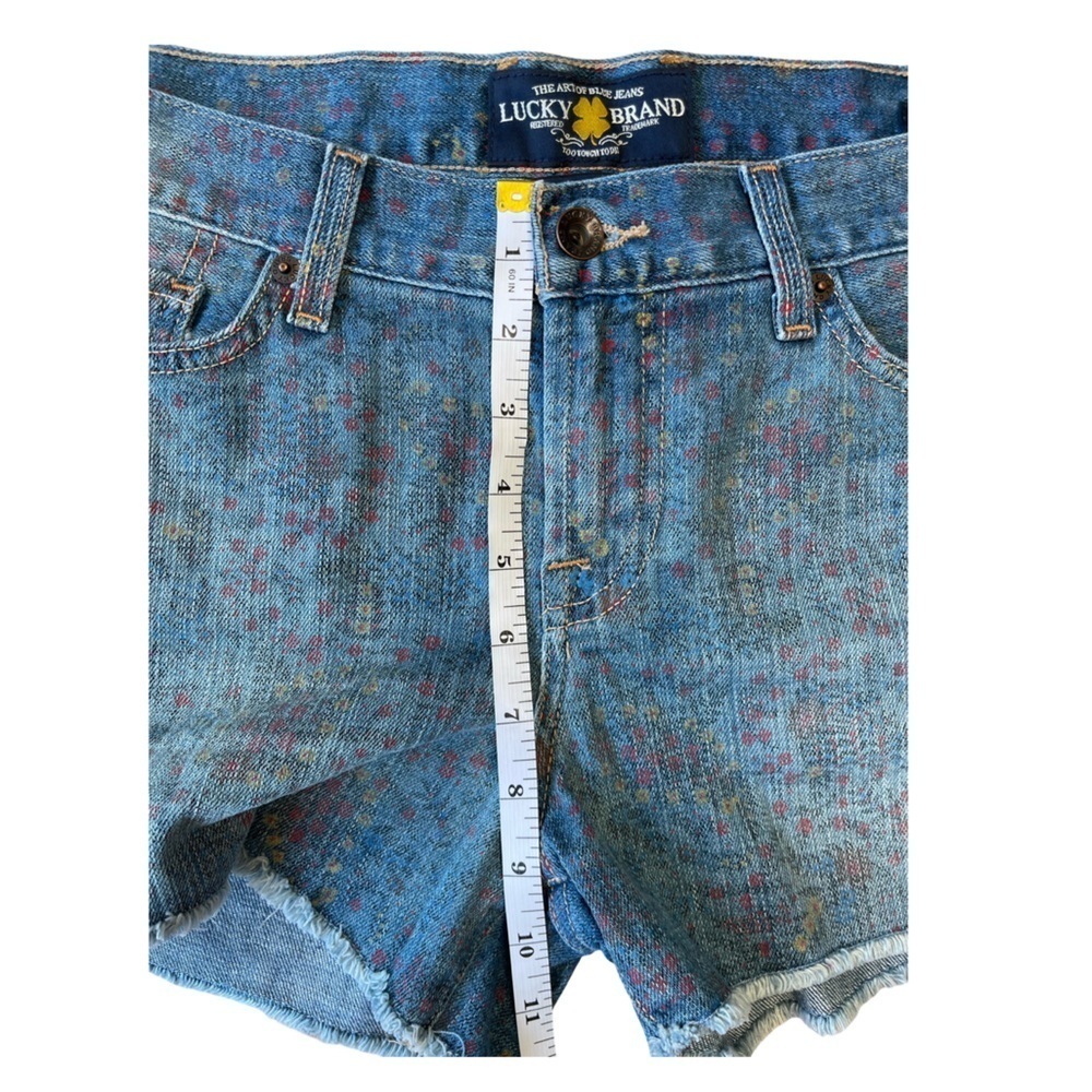 Lucky Brand Riley Shorts Wild Flower Paisley Denim Cutoffs - Size 8 / 29 - Picture 8 of 13